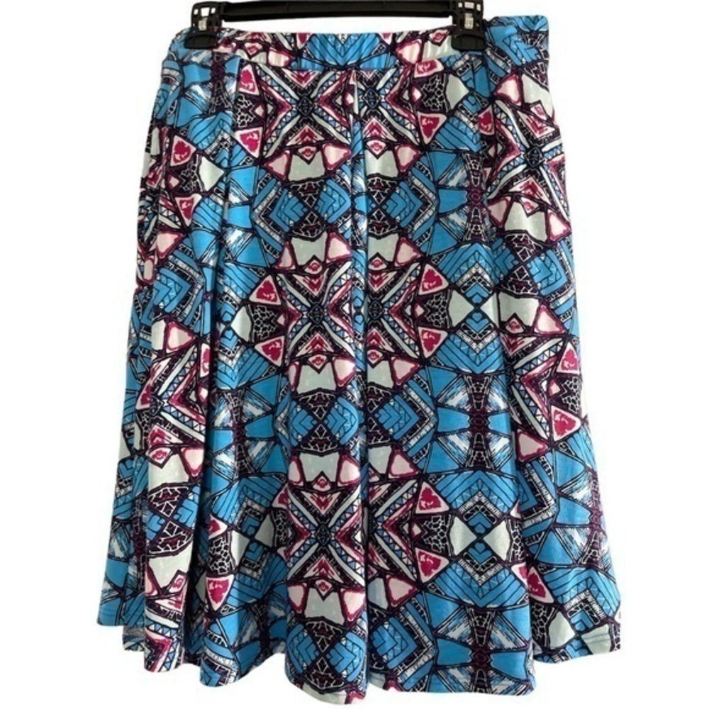 Lularoe Teal Pink Madison Pocketed A-Line Shirt Size XL EUC #5709